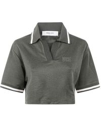 Golden Goose - Journey W's Medium Crop Polo Fluid Jersey Knitted Rib Mic - Lyst