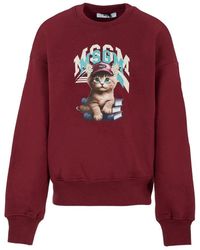 MSGM - Jersey With Logo - Lyst