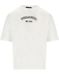 DSquared² - Locker fit weißes T -Shirt - Lyst