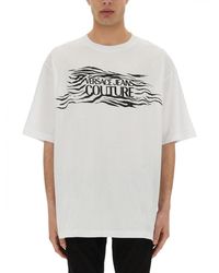 Versace Jeans Couture - Logo Cotton Tshirt - Lyst