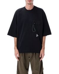 and wander - Magliette E Polo Nere - Lyst