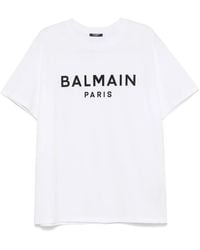 Balmain - Bedrukt T-shirt - Lyst