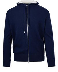 Eleventy - Maglia Full Zip Blu - Lyst