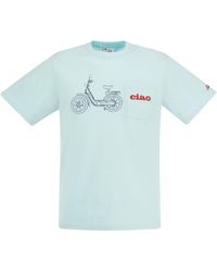 Mc2 Saint Barth - Ciao T -Shirt mit Stickerei auf Tasche - Lyst