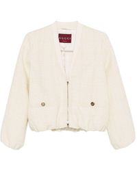 Gucci - Cotton Tweed Jacket - Lyst