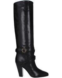 Celine - Black Leather Boot - Lyst