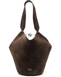 KHAITE - Lotus Mini Leather Bucket Bag-Donna - Lyst