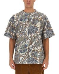 Etro - Floral Print Regular Fit T-Shirt - Lyst