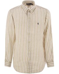Polo Ralph Lauren - Custom-Fit Striped Linen Shirt - Lyst