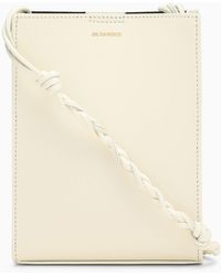 Jil Sander - Tangle Ivory Leather Shoulder Bag - Lyst