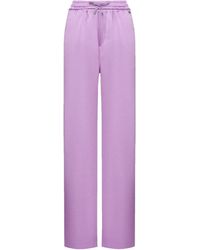 Herno - Broeken ,Paars ,Polyester High-Waist Palazzo Broek - Lyst