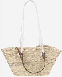 Filippo Catarzi 1910 - Straw Bag With Logo - Lyst