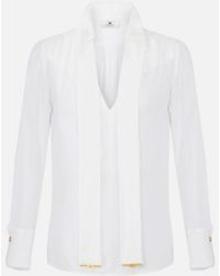 Elisabetta Franchi - Shirt With Sash - Lyst