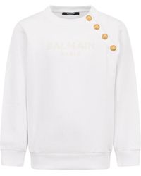 Balmain - Jersey With Logo - Lyst