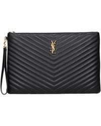 Saint Laurent - Pochette Leather - Lyst