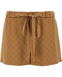 Gucci - Satijnen Shorts Gg - Lyst