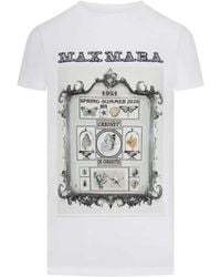 Max Mara - Katoenjersey T-shirt Zwart - Lyst