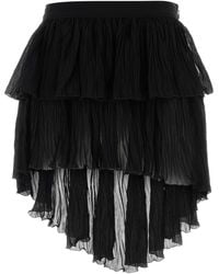 Blumarine - Ruffle Pleated Mini Skirt - Lyst