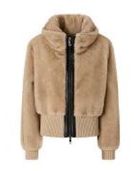 Pinko - Cropped Faux Fur Jacket - Lyst