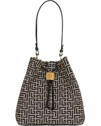 Balmain - Jacquard-Rucksack Mit Monogramm - Lyst