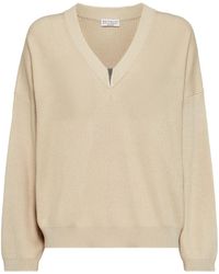 Brunello Cucinelli - Pull À Ornements Métalliques - Lyst