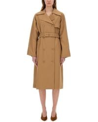 MICHAEL Michael Kors - Michael Door Michael Kors Double Breasted Trench Coat - Lyst