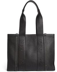 Chloé - Chloe Woody Medium Leather Tote Bag - Lyst