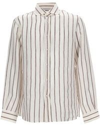 Brunello Cucinelli - Regular Stripes Shirt - Lyst