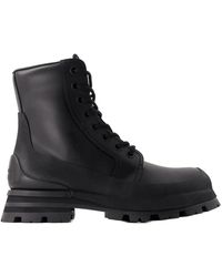 McQueen - Wander -Knöchelstiefel Alexander Mc Queen Calfskin Black - Lyst