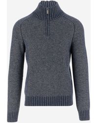 K-Way - Wollmischpullover mit Reißverschluss am Hals - Lyst