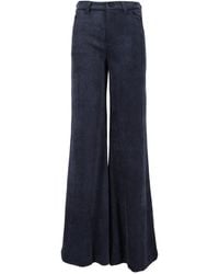 Ermanno Scervino - High-Waisted Textured Corduroy Wide-Leg Pants - Lyst
