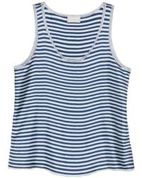 Pierre Louis Mascia - Striped Silk Tank Top - Lyst