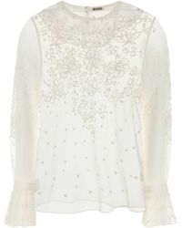 Bode - Mesh Middlemist Blouse - Lyst