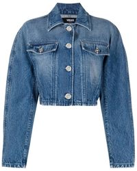 Versace - Giacca di jeans - Lyst