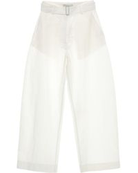Studio Nicholson - E Pantalones de algodón de pierna redonda - Lyst