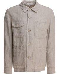 Alex Mill - Linen Work Jacket Jackets And Coats Beige - Lyst