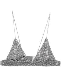 Golden Goose - Hand Made Crochet Bra Cotton Yarn And Crystal Mixed Sizes Beads - Lyst