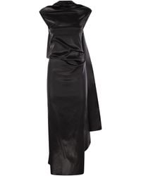 ワンピース Sportmax Ivory Dress With Adjustable Strap Long dress with removable shoulder strap detail, ivory