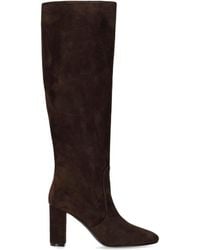 Via Roma 15 - Dark Suede Heeled High Boot - Lyst