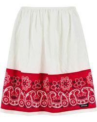 Miu Miu - Bandana Printed Cotton Poplin Miniskirt - Lyst