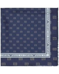 Emporio Armani - Bufandas azules - Lyst