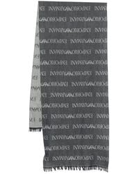 Emporio Armani - Wool Blend Scarf - Lyst