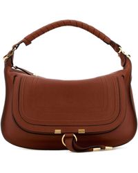 Chloé - Caramel Leather Small Marcie Shoulder Bag - Lyst