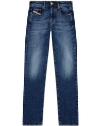 DIESEL - Mid-Rise Straight-Leg Jeans With Faded Wash And Wh - Lyst
