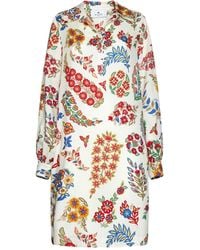 Etro - Wool And Silk Printed Dress - Lyst