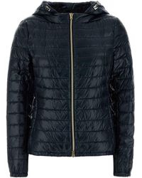 Herno - Midnight Blue Nylon Down Jacket - Lyst