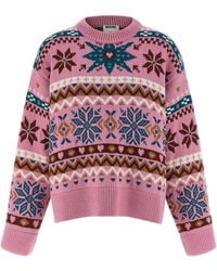 Moschino - Intarsia Wool Sweater - Lyst