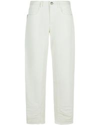 Jil Sander - Weiße Baumwolljeans - Lyst