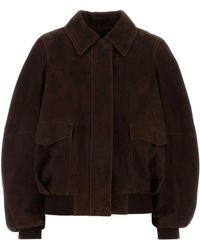 Loewe - Chocolate Suede Jacket - Lyst