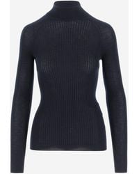 Sa Su Phi - Cashmere And Silk Rib Knit Sweater - Lyst